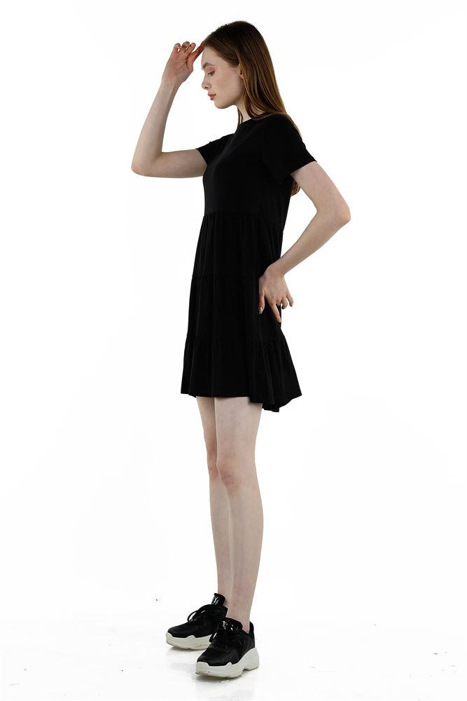 Kadın Blok Detaylı Mini Elbise