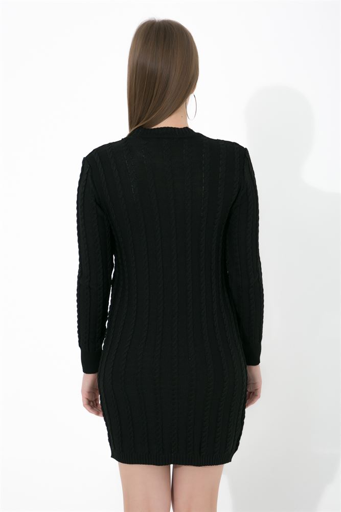 Kadın Saç Örgü Model Basic Triko Elbise