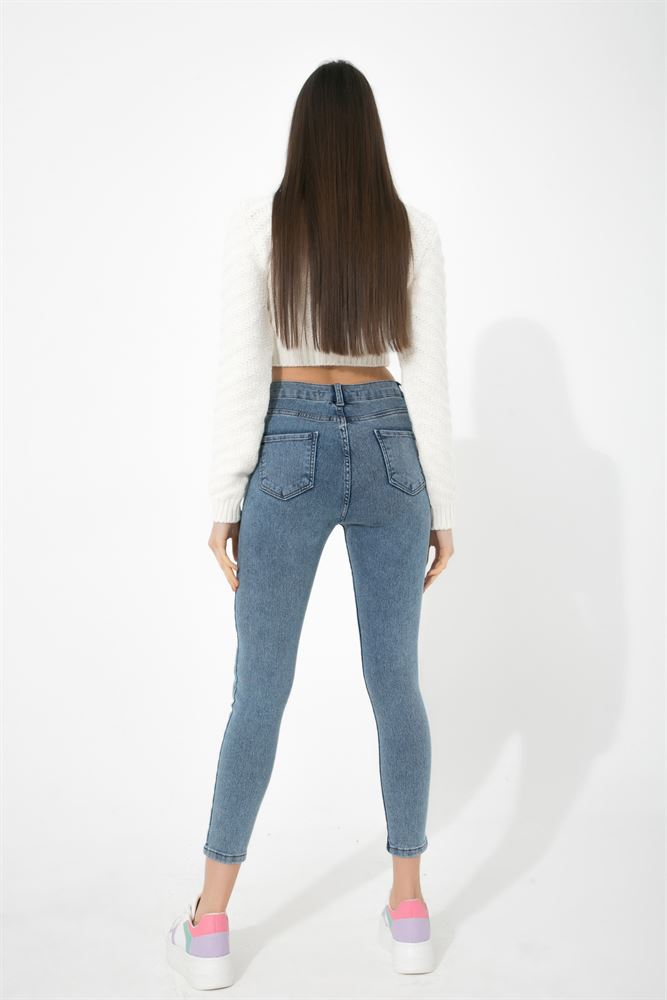 Kadın Normal Bel Slim Flare Jeans