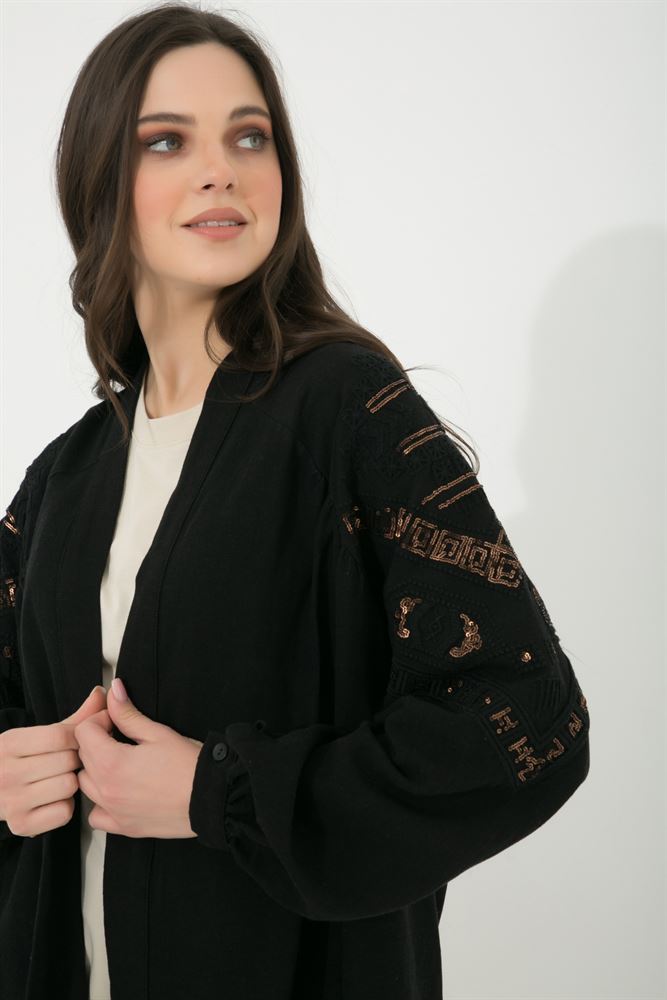 Kadın Stylish Nakış İşlemeli Kimono
